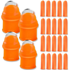 원블리스 마늘 까기 도구 골무 엄지칼, 주황, 4개