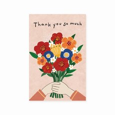 캘리엠 CA2501 - THANKYOU(꽃다발) 가정의달 어버이날 스승의날 감사카드 사랑카드