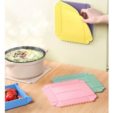 1+1 접이식 자석 도마 접시 3in1 다기능 트레이 받침대 보관함 수납함