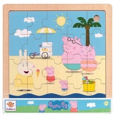 페파피그 나무 퍼즐 20피스 유아 어린이 놀이 장난감 완구 랜덤 발송, 1개