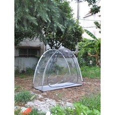 베이지 야외 자전거 텐트 수납 공간 오토바이 캐노피, 분리되는 투명한 PVC 천막, 1개