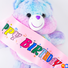 생일어깨띠(컬러풀), 사파이어블루