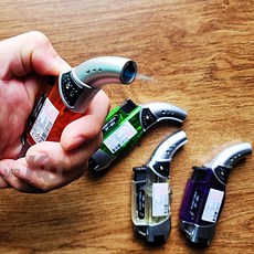 [초강력] 곡선형 터보라이터 충전식, 1개