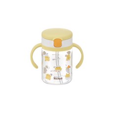 (Richell) KN 200ml 리첼 아크리아 외출 스트로 머그 라이트 옐로우 7개월경부터