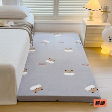 【貓嶼】可拆洗地毯床邊防摔墊兒童爬行墊加厚榻榻米地墊臥室飄窗墊打地鋪, 全棉粗布菠蘿厚度5厘米,50*200厘米