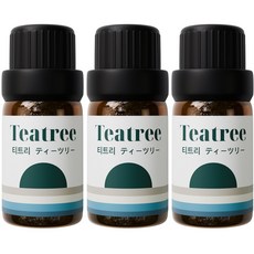 1+1+1 천연 유기농 아로마오일 에센셜오일, 유기농 티트리오일, 10ml, 3개