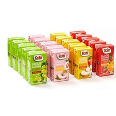 Dole 돌 파라다이스 주스 버라이어티팩 32입 (4종 8팩씩) / 100퍼센트 과즙 주스 맛보기 세트 +주스홀더, 32개, 120ml