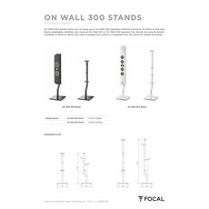 沐耳 法國精品 Focal On Wall 300系列壁掛式揚聲器專用落地腳架 適用於301及302型號 穩固支撐 優化音質, 1個