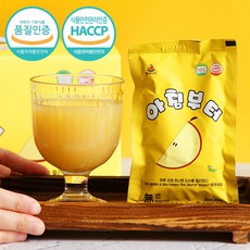 [아침부터] 갈변없는 노란 순수착즙 사과즙 100ml 50포, 상세 설명 참조