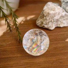 晶石幸運 白阿塞水晶球擺件 居家空間裝飾, 1個, 白阿塞23mm水晶球擺件