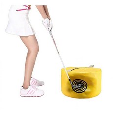 골프 파워 스매쉬백 비거리증가 타격감 연습 스윙백 골프연습네트 스윙연습네트 골프연습, 1개, 골프 스윙백 옐로우