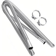 디젤 히터 교체 배기 파이프 300cm 118.11인치 단일층 스테인리스 스틸 공기 발생기 연장 키트 연료 탱크 가스 호스, 300cm single-layer