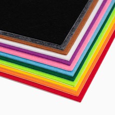 율아트 접착식 펠트지 12종 두꺼운 펠트원단 컬러 부직포 만들기 재료, 검정