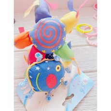 嬰兒安撫玩具拉繩音樂鈴 填充玩偶 機械式八音盒音樂床鈴, 1個, 羊咩咩