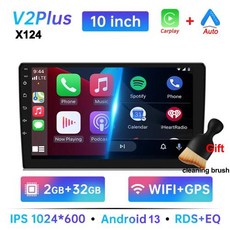 안드로이드 올인원 후방카메라 내비 7 910 2 Din 자동차 라디오 화면 안드로이드 자동 Carplay 13 64G GPS 오디오 WIFI BT IPS 멀티미디어 플레이어, 6)10-2G 32G CarPlay