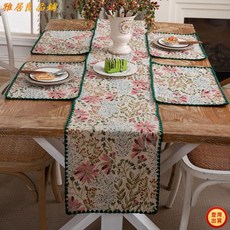 提花桌旗刺繡田園床旗電視櫃茶几長條蓋裝飾kun, 2#,30-160, 1個