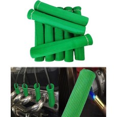 스파크 플러그 열 슬리브 보호 LS1 LS2 SBC BBC 350 454 자동차 트럭용 8 PCS 2500° 와이어 부츠 프로텍터 6인치 차폐 커버 교체 파란색, Green