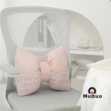 핑크색 나비 리본 소파 쿠션 사무실 책상 의자용 부드러운 허리 받침 침실 침대 머리맡 귀여운 장식용 등받이 쿠션, 샤오샹펑 허리 쿠션 핑크색, 41*31CM