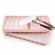 인콕 국산 실리콘 막대 얼음틀 텀블러 스틱 얼음트레이, 2개, 핑크 10구