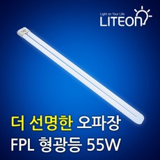 라이톤 FPL 오파장 이관형광등 55W 형광램프교체 4핀 눈이편한 고연색성전구, 10개, 주광색