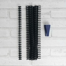 펜엔샵 30공 루즈링 제본링 바인더링 루즈리프 30개 지퍼1개, 12mm, 마카롱 블랙