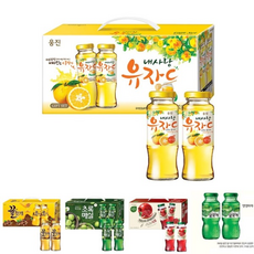 웅진 내사랑 유자C /병음료수/병주스/병음료/병쥬스/과일맛/음료/유리병/음료병/선물용/음료, 180ml, 1개