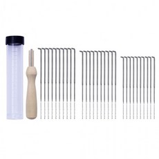 30개 펠트 공예 니들 바늘 키트 양모 인형 만들기 취미 diy, 1개