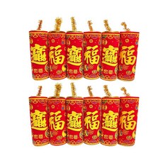 農曆春節元宵開運招財炮燭擺飾C款12入組，3.5cm桌上擺飾，新年居家裝飾, 1個
