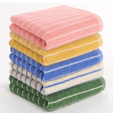 MYNVO 스트라이프 호텔 수건 180g 40수 코마사 선염라인 타올 부드럽고 두툼한 데일리 세면타월, 5개, 혼합 스트라이프