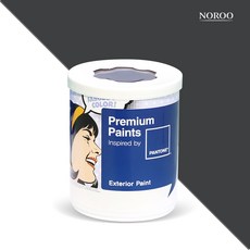노루페인트 팬톤 실외 벽면 저광 페인트, 19-4305 Pirate Black, 1L, 1개