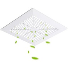 Baquler 24.9 x 24.9cm(9.6 9.6인치) 배기 욕실 팬 커버 1개 스프링 스퀘어 천장 또는 벽걸이 그릴 벤트 포함 모델 663 670 671 675 688, 1