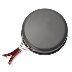 야외 바비큐 캠핑 피크닉 조리기 접이식 라지 프라이팬 프라이팬, 레드, 1개