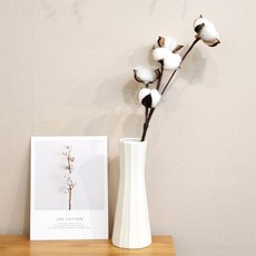 감성오브제 목화꽃 세라믹 화병세트