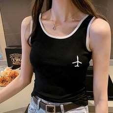 여름 나시티 민소매 티셔츠 캐주얼 유넥 데일리 코디 rim*5823yK