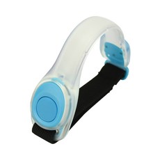 生活小集 LED發光矽膠臂帶 矽膠防水臂帶 發光腕帶 發光運動手環 發光腳環 反光臂帶 台灣現貨, 1個, 藍色