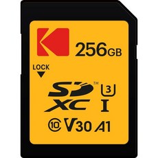 KODAK 코닥 128GB UHS-II U3 V60 울트라 프로 SDXC 메모리 카드, 256GB