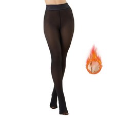 MINI 미니NAI 여성용 플리스 안감 타이츠 따뜻한 페이크 시어 팬티 스타킹 레깅스 반투명 하이 웨이스트 보온 두꺼운 겨울용 블랙 브라운 대형-특대형 190705