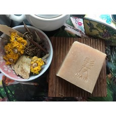 卓瑪愛象 菊花散澳洲堅果油椰奶髮皂 - 乾性頭皮適用, 1個, 100g+-10