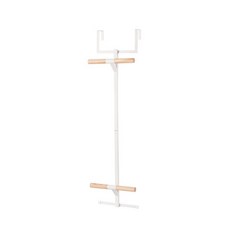 日系簡約可拆裝門後置物架 雙層掛架, 白色