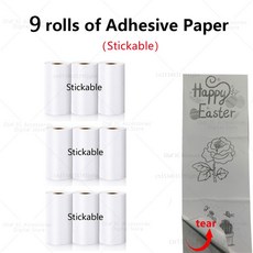 포켓 사진 접착 INKLESS 미니 BLUETOOTH 57MM 라벨 메이커 프린터 스티커 휴대용, 25.9 roll Sticker Paper, 1개