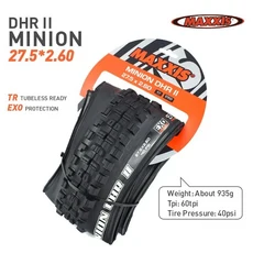 MAXXIS 미니언 DHF 3C EXO TR 접이식 산악 자전거 타이어 27.52.3 2.4 1p, 04 Dhar 27. 5x2.6 tr, 1개
