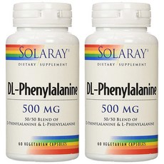 SOLARAY DL-苯丙氨酸 500mg 素食膠囊, 60 件, 2個