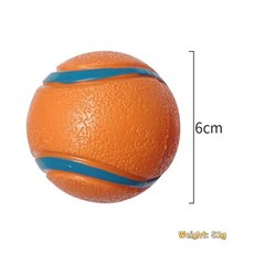 내구성 강아지 씹기 야외 훈련용 탄력 고무공 저항성 인터랙티브 플레이용, 1개, 2. 6CM