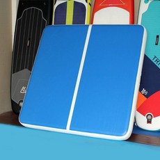 에어매트 더블 경량 침대 캠핑용 차박 캠핑매트, 2X2미터 파란색 표면 흰색 테두리 높이 20cm 두꺼, 1개