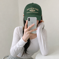 디아쿠아 남녀공용 1989 뉴욕 NY 심플 자수 야구모자 볼캡 모자