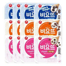 [냉장] 비요뜨 3종 혼합구성 12개 기획세트 (크런치볼4 초코링4 쿠키4), 138g