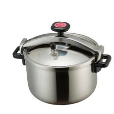 不鏽鋼壓力鍋，安全鎖定設計，多重安全閥，適用多種爐具，易於清洗, 不鏽鋼色, 1個, 1020ml