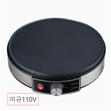 전기 크레페 메이커 기계 들러붙지 않는 철판 배터 스프레더 팬케이크 계란 토틸라용 110V 220V 1000W 30cm, 01 Black_01 미국, 1개