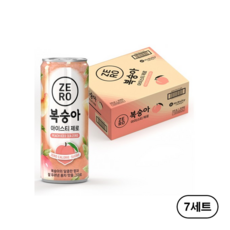 맥널티 제로 복숭아 아이스티 캔 음료, 240ml, 210개
