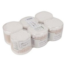 원터치 케이스 원형 회오리 면봉 300p 6개 세트 순면